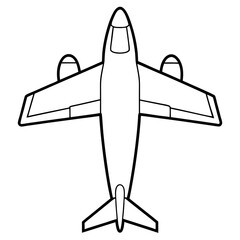 "Dark Gray Plane Up View Vector Illustration | Aircraft Top View Clipart"

