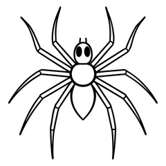Intricate Spider Vector Illustration for Creepy-Crawly Designs