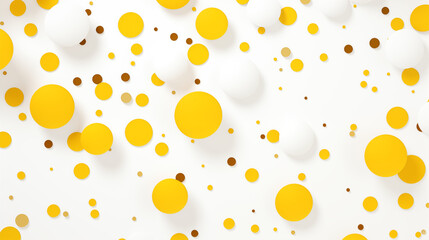 Yellow Ball Dots on White Background, Abstract Image, Texture, Pattern Background, Wallpaper, Background, Cell Phone Cover and Screen, Smartphone, Computer, Laptop, 9:16 and 16:9 Format - PNG