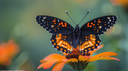 Obraz premium A beautiful butterfly sitting on a flower
