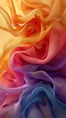 Colorful Flowing Fabric Abstract