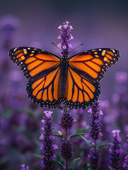Obraz premium A beautiful butterfly sitting on a flower