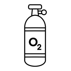 Oxygen tank icon design. vector illustration, isolated on white 