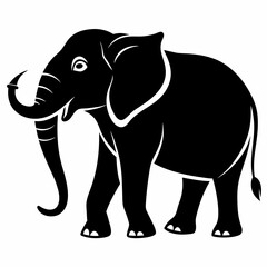 elephant cartoon isolated on white