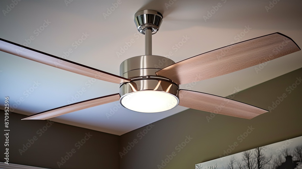 Wall mural design ceiling fan light