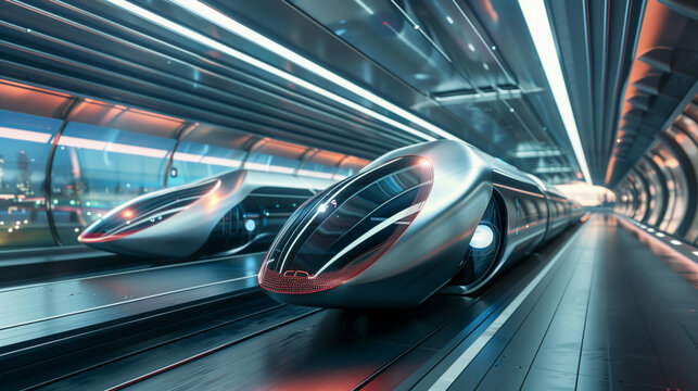 17. "Futuristic transportation with self-driving cars and hyperloop systems"

