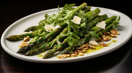 parmesan salad asparagus green