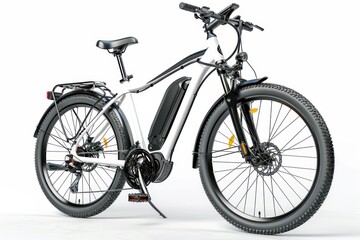Fototapeta premium E-bike isolated on white background. ai generative