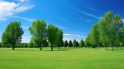 Obraz premium clouds blue sky and grass