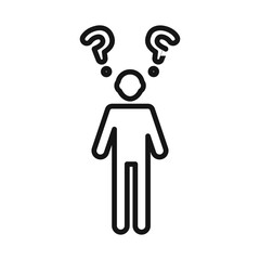 Curiosity icon Black line art vector