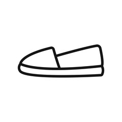 Espadrille icon Black line art vector