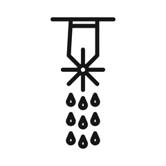 fire sprinkler icon Black line art vector