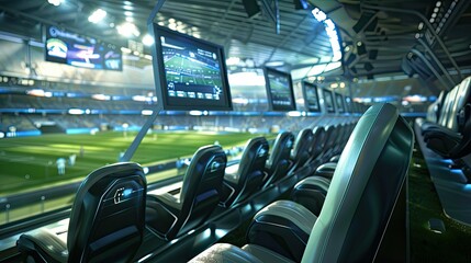Fototapeta premium touchscreen stadium technology