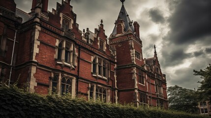 Obraz premium facade dark red brick