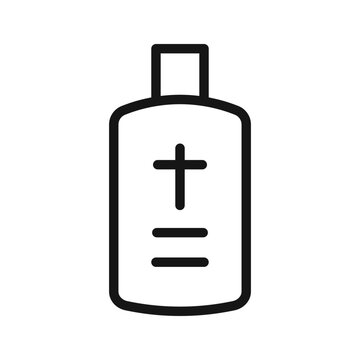 recommend clip art: holy water bottle icon Black line art vector