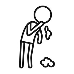 Nausea icon Black line art vector