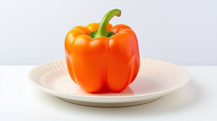 orange half pepper isolated
