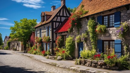 Obraz premium houses historic timber frame