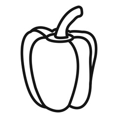 Paprika icon Black line art vector