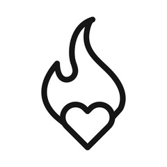 Passion icon Black line art vector