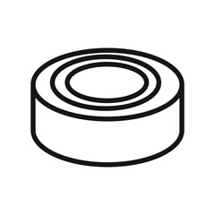 Puck icon Black line art vector