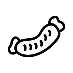 sausages icon Black line art vector