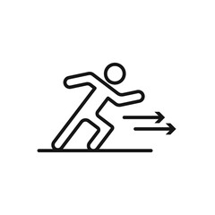 Sprint icon Black line art vector