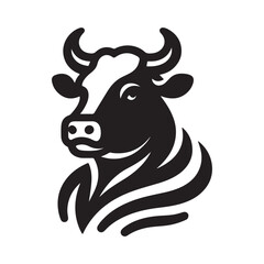 A Cow Vector Art Illustration