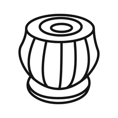 Tabla icon Black line art vector