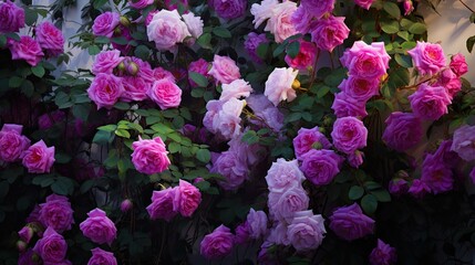 vibrant purple and pink flowers