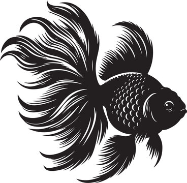recommend clip art: Goldfish Silhouette vector illustration