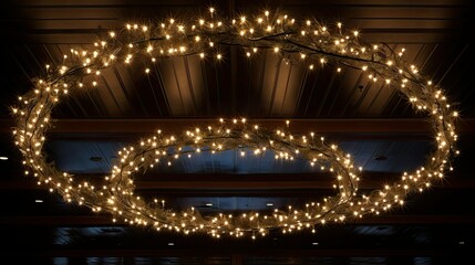 centerpiece wreath of lights
