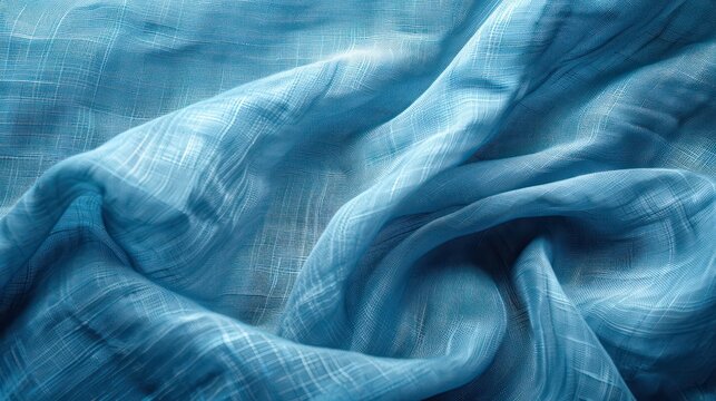 Arctic light blue, dirty blue, abstract vintage fabric background for design. Fabric cloth canvas texture. Rough, grain. Matte