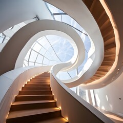 spiral staircase in the building