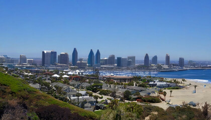 Fototapeta premium San Diego skyline by day