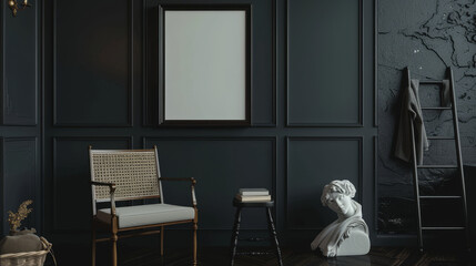 Ladder: Possibly used decoratively, leaning against the wall or as a unique shelving unit for books or decorative items.
