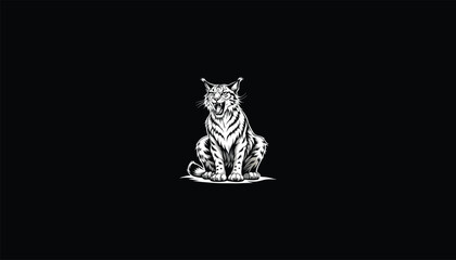 wildcat, bobacat design logo, art, symbol, idea, standing, roaring, 