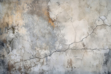 Obraz premium Processed collage of obsolete stucco wall with visible cracks texture. Background for banner, backdrop