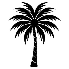 Stunning Palm Tree Silhouette Vector Illustration: Tropical Paradise Art