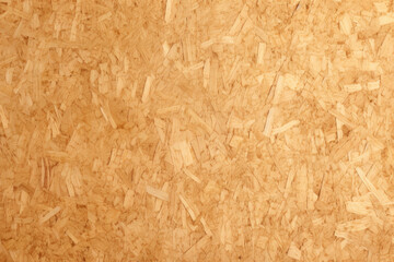 Obraz premium Processed collage of OSB wooden board surface texture. Background for banner, backdrop