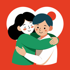 Emotional poster for Hug Day: how to attract customer attention and increase sales.
