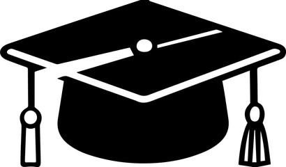 Graduation Hat Cap Icon Illustration