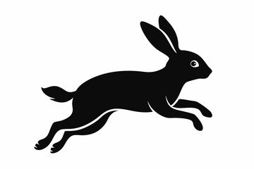 black and white rabbit silhouette, rabbit vector illustration, rabbit silhouette, animal silhouette isolated vector Illustration, png, rabbit  icon, cartoon rabbit