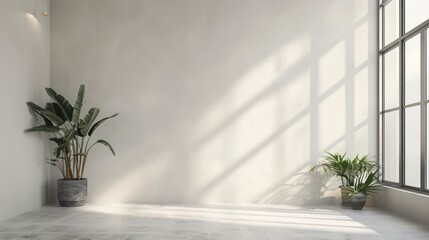 interior design with empty wall, cozy modern interior, living room, scandinavian