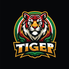 tiger head , tiger face, Angry Tiger head logo design