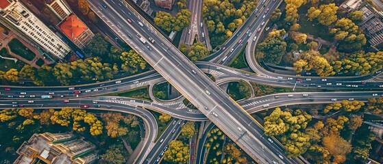 overhead image of a highway in a contemporary community.