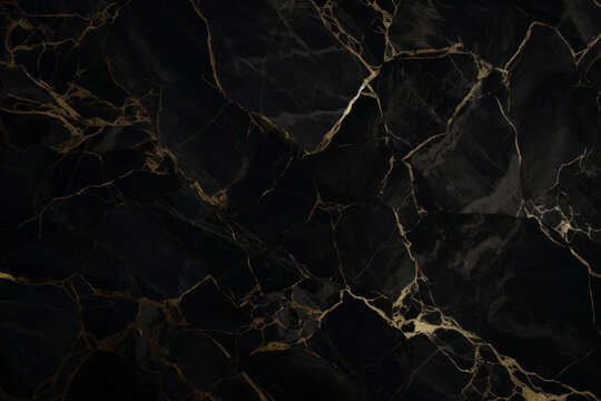 Processed collage of luxury pattern of black marble texture. Background for banner, backdrop