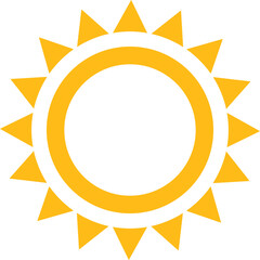 Sun Icon. Shine Sun Ray, Sunshine, Sunset Vector Sign