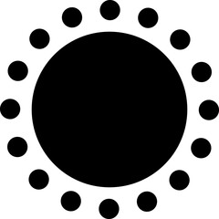 Sun Icon. Shine Sun Ray, Sunshine, Sunset Vector Sign