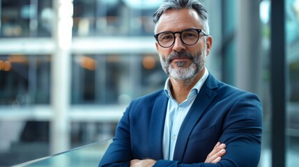 Portrait of a Confident CEO Exuding Authority and Leadership